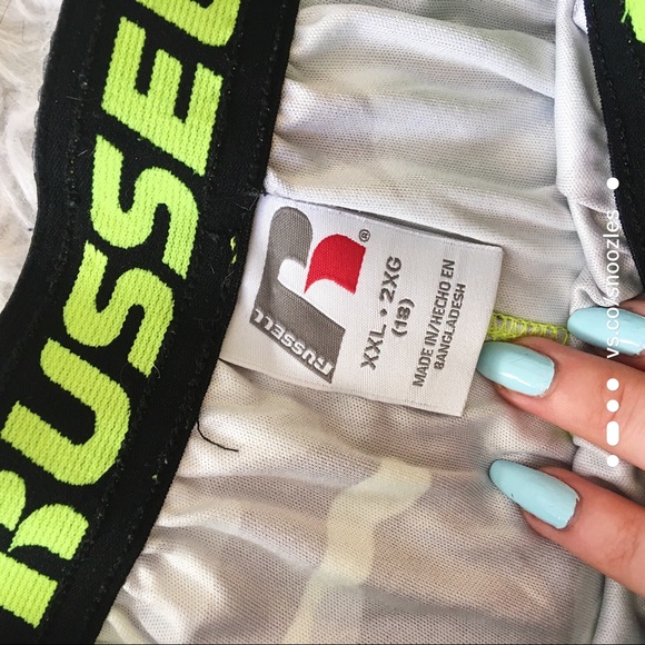 Russel Boys Yellow & Black Camo Basketball Shorts - Picture 4 of 4